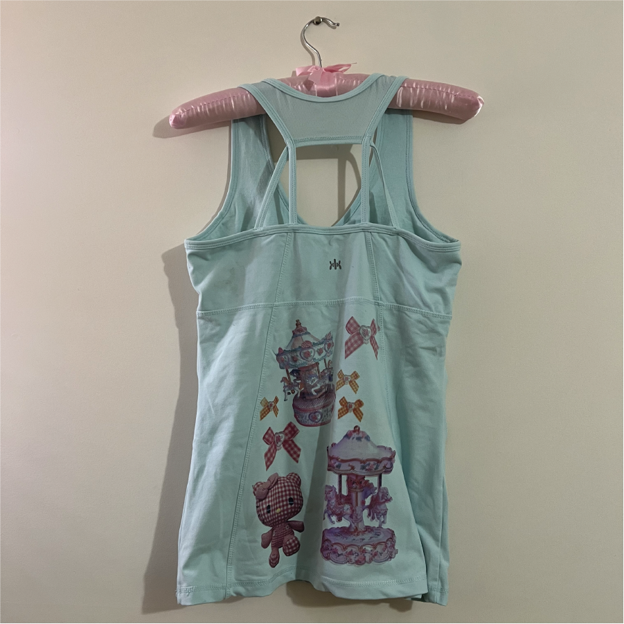 Gingham HK Girly Ruched Tank