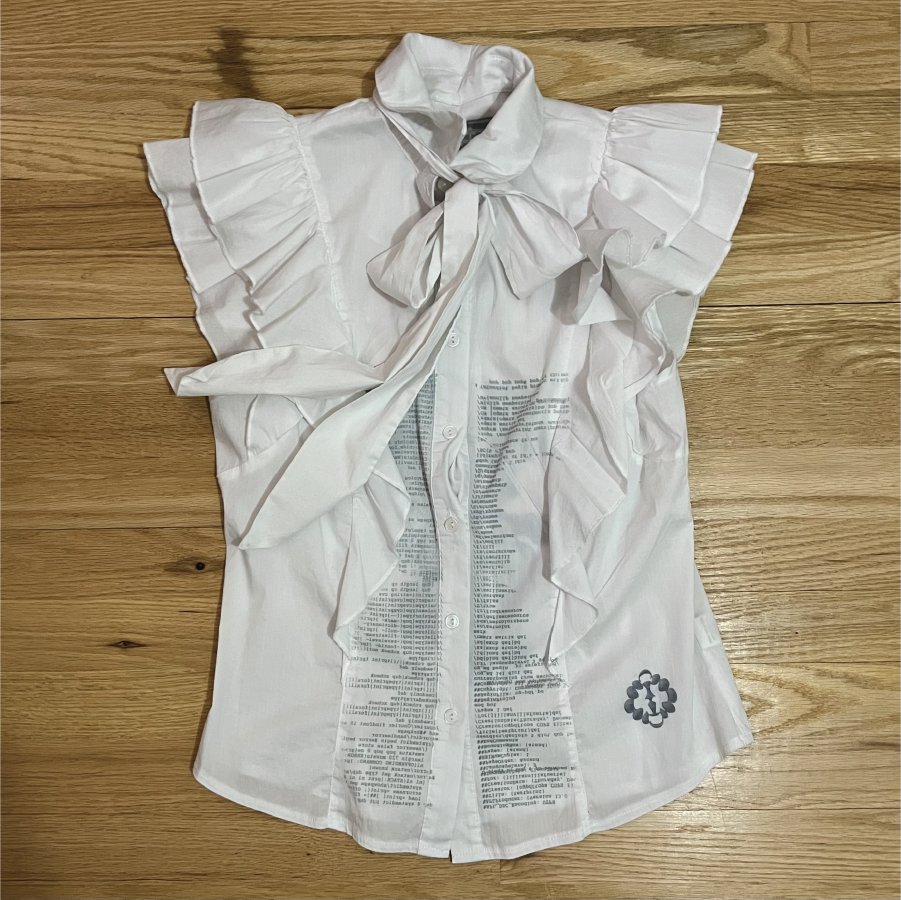 Kanti Coded Ruffle Button-Up