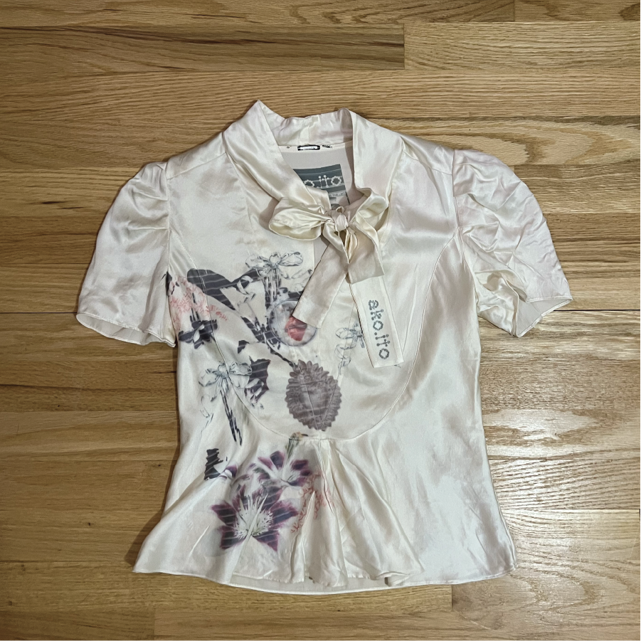 My Dear Beloved Silk Ruffle Blouse