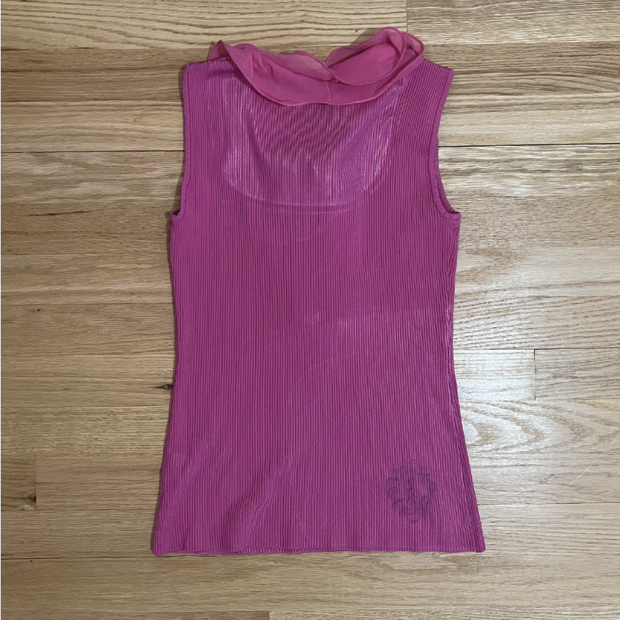 Ornate Bunnies Ruffle Sweater Tank