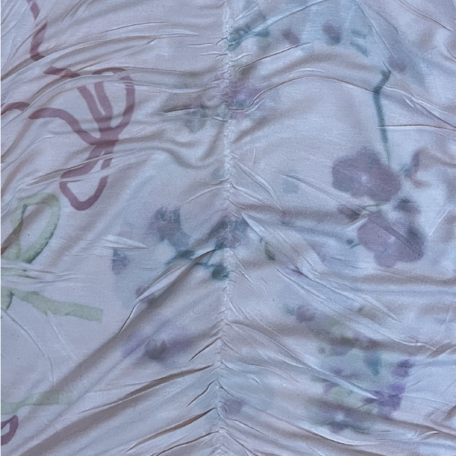 Orchids & Bows Ruched Short Sleeve