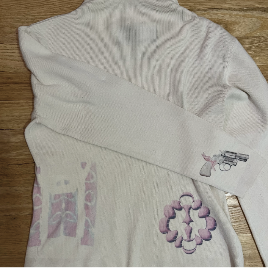 A Girl is a Gun Ribbed Long Sleeve Sweater